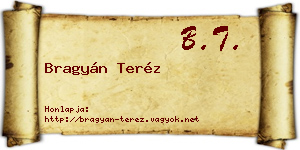 Bragyán Teréz névjegykártya
